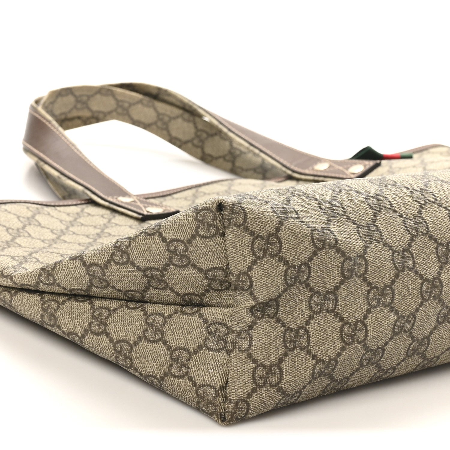 Gucci GG Plus Monogram Medium Signature Web Loop Tote Brown 9 of 10