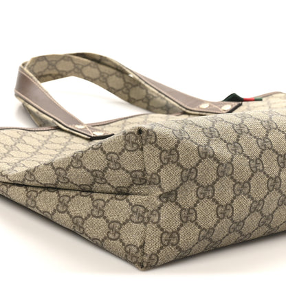 Gucci GG Plus Monogram Medium Signature Web Loop Tote Brown 9 of 10