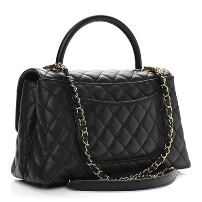 Chanel Caviar Quilted Small Coco Handle Flap Black 3 of 10