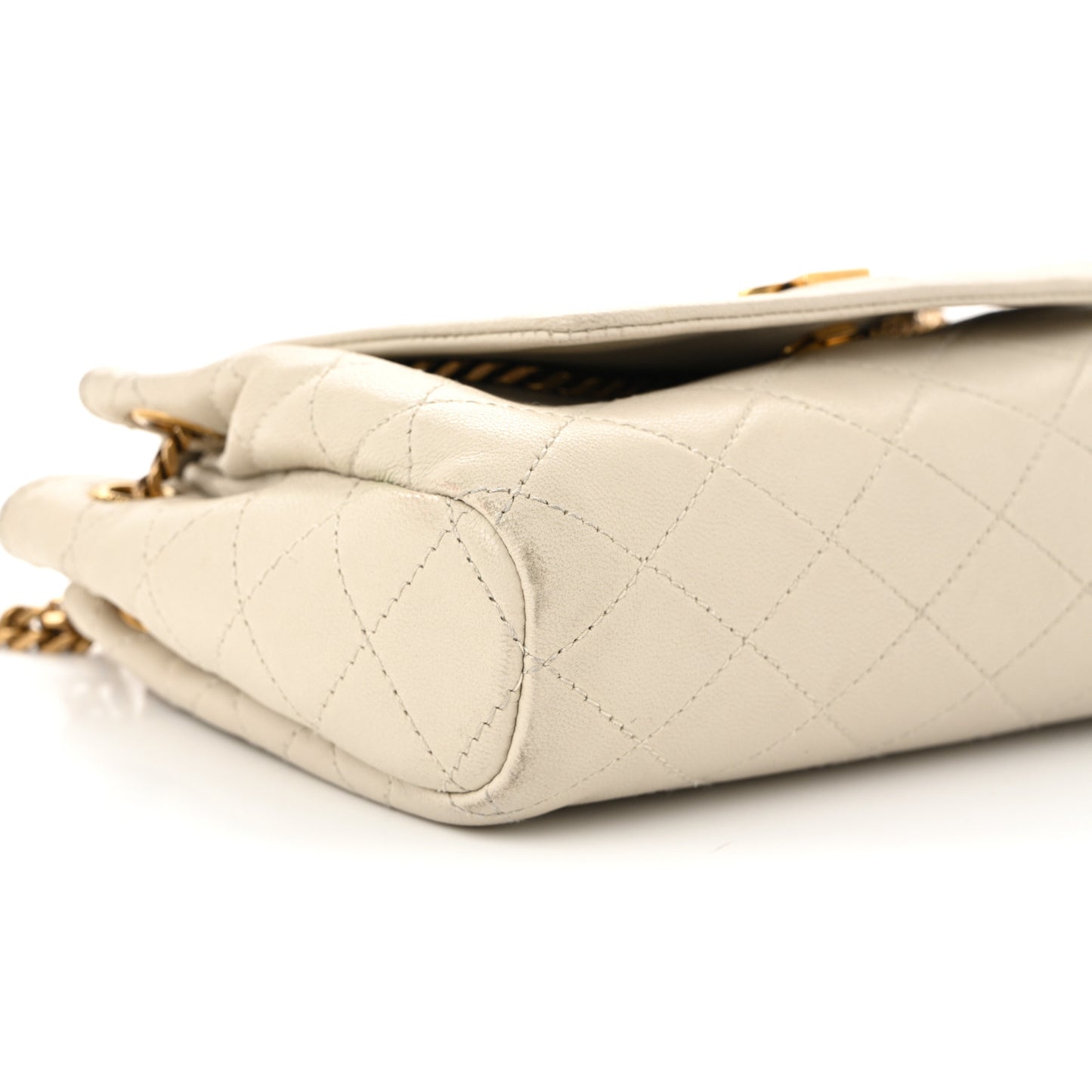 Lambskin Quilted Monogram Mini Nolita Crema Soft