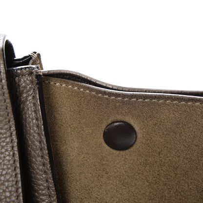Celine Drummed Calfskin Suede Medium Trapeze Taupe 8 of 10