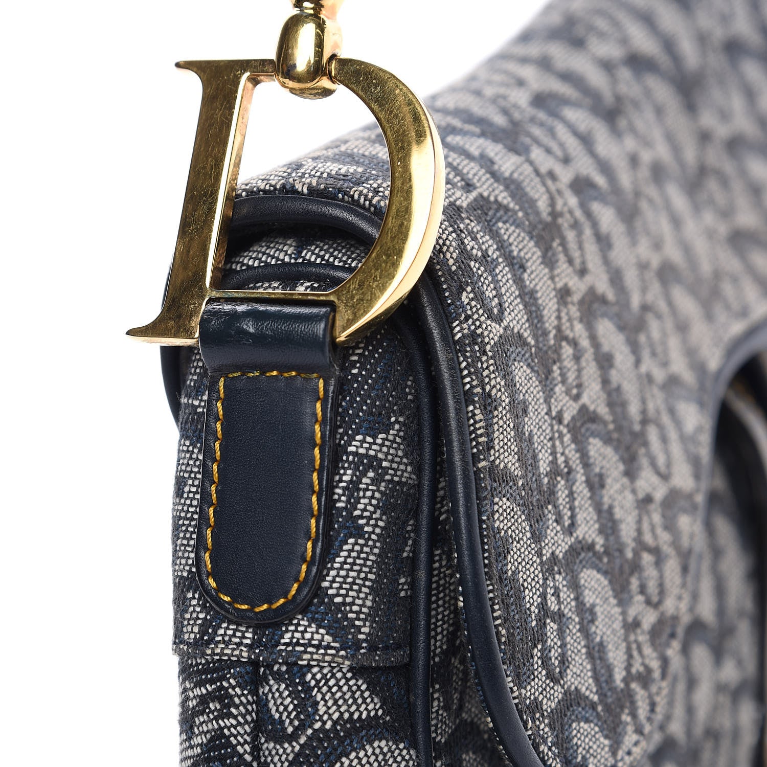 Christian Dior Monogram Saddle Bag Blue 9 of 9
