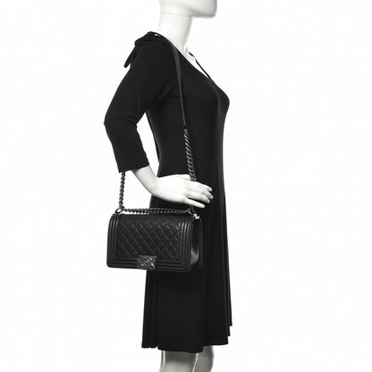 Chanel Caviar Quilted Medium Boy Flap Black 2 of 12