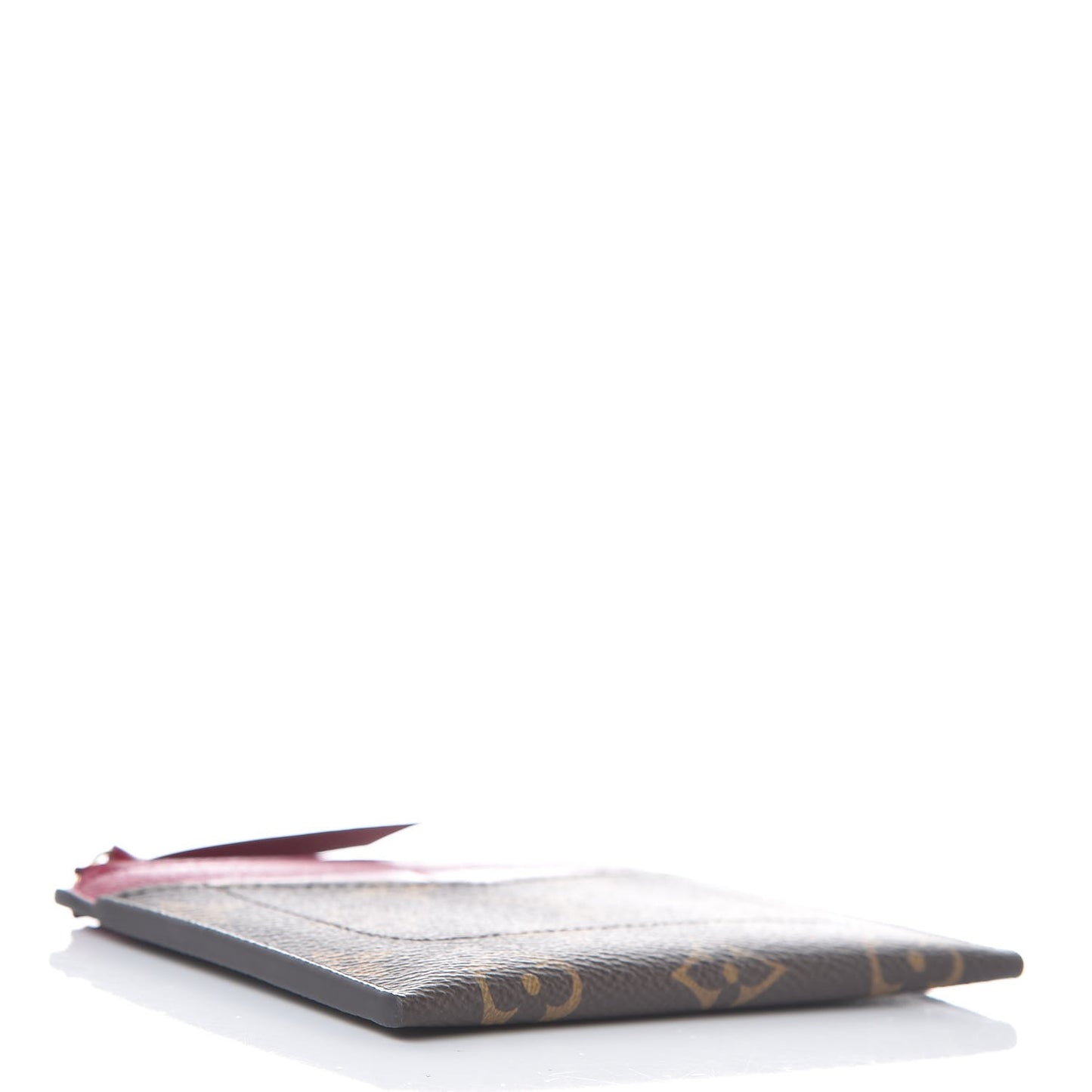 Monogram Zipped Card Holder Fuchsia
