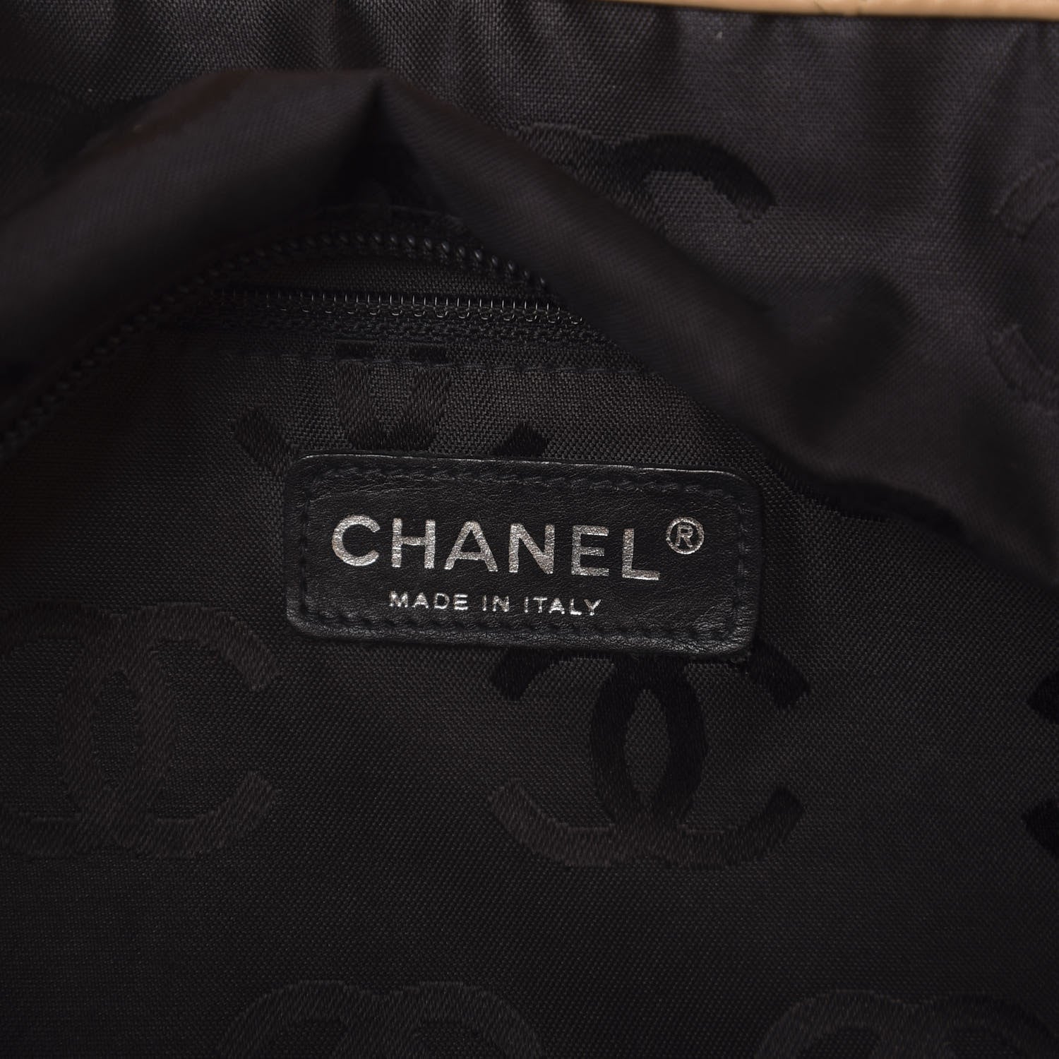 Chanel Calfskin Quilted Large Cambon Tote Beige Black 7 of 13