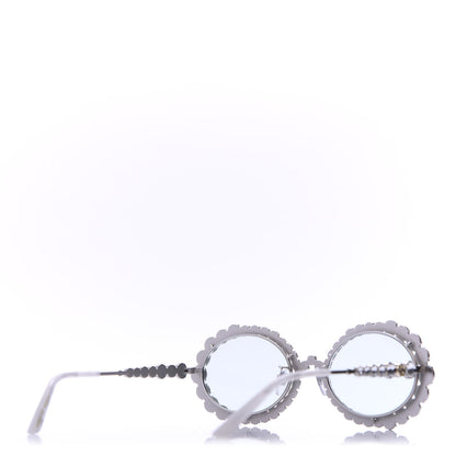 Gucci Crystal Oval Sunglasses GG0620S Silver 4 of 8