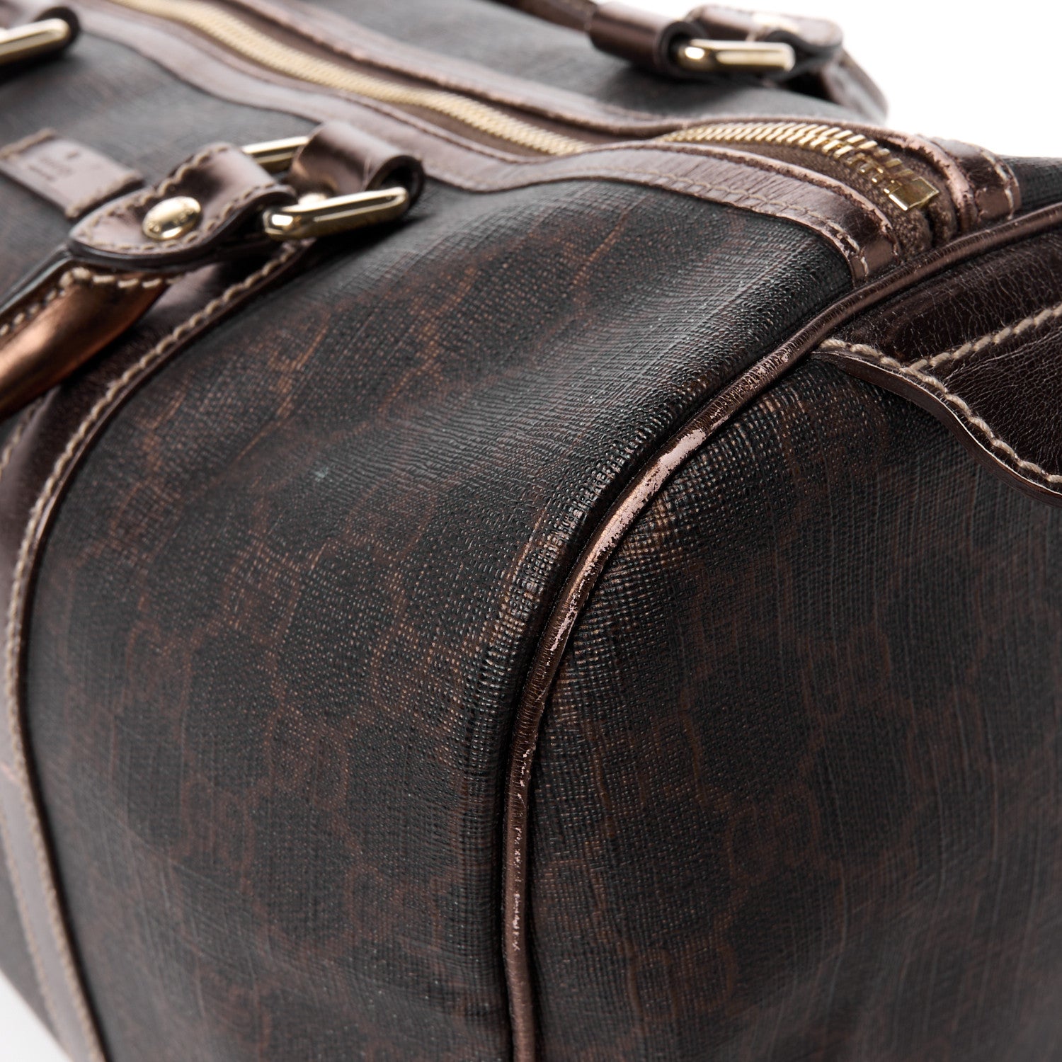 Gucci GG Supreme Monogram Medium Joy Boston Dark Brown Bronze 14 of 16