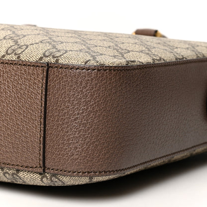 Gucci GG Supreme Monogram Textured Calfskin Web Medium Ophidia Briefcase Beige Ebony New Acero 11 of 11