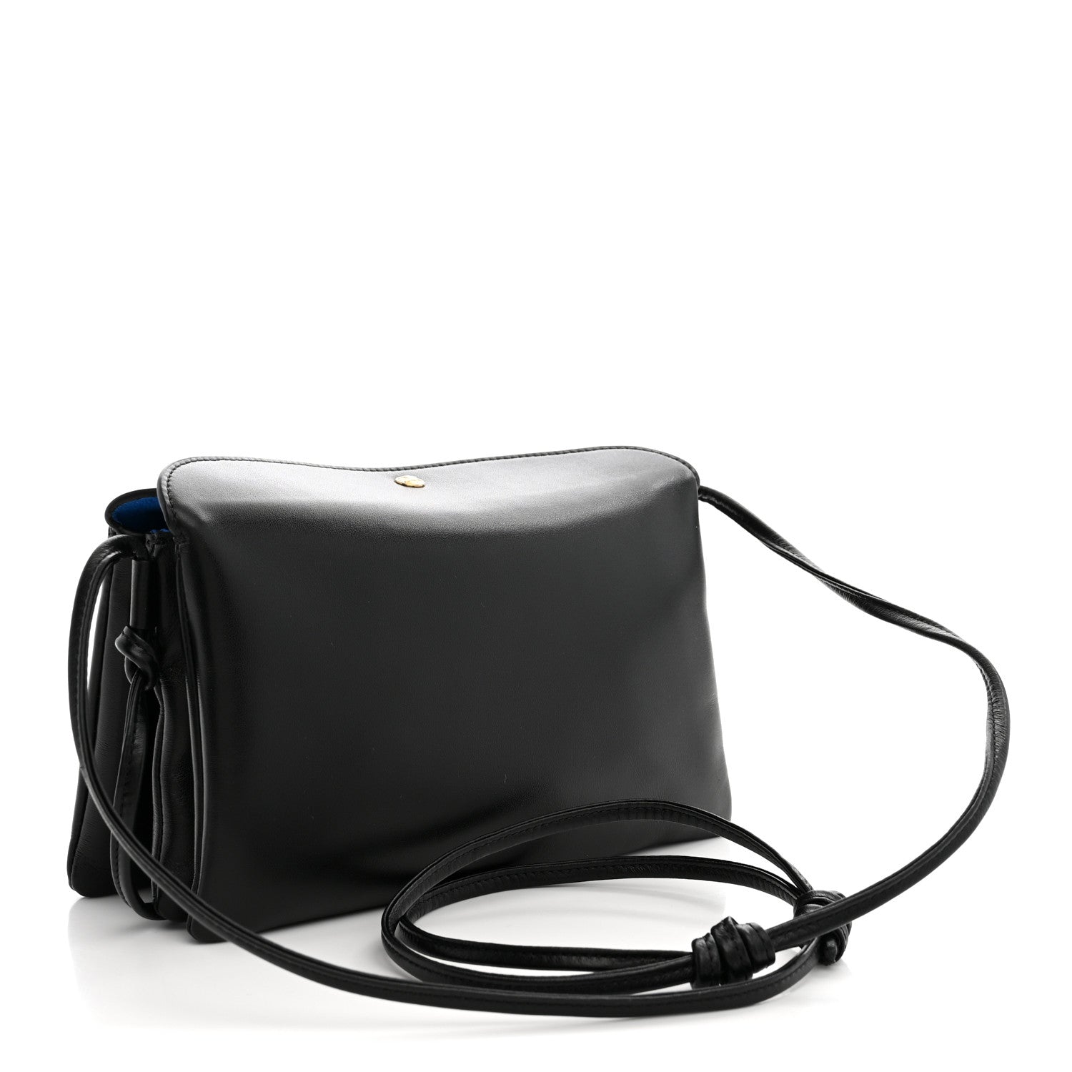 Celine Smooth Lambskin Trio Flap Crossbody Bag Black 3 of 9