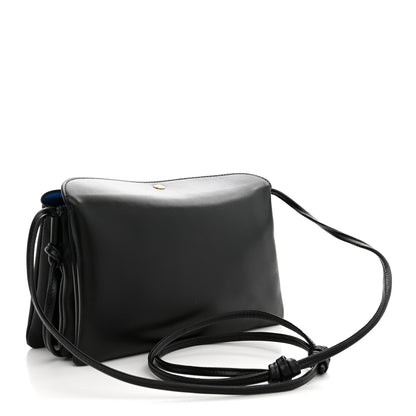 Celine Smooth Lambskin Trio Flap Crossbody Bag Black 3 of 9