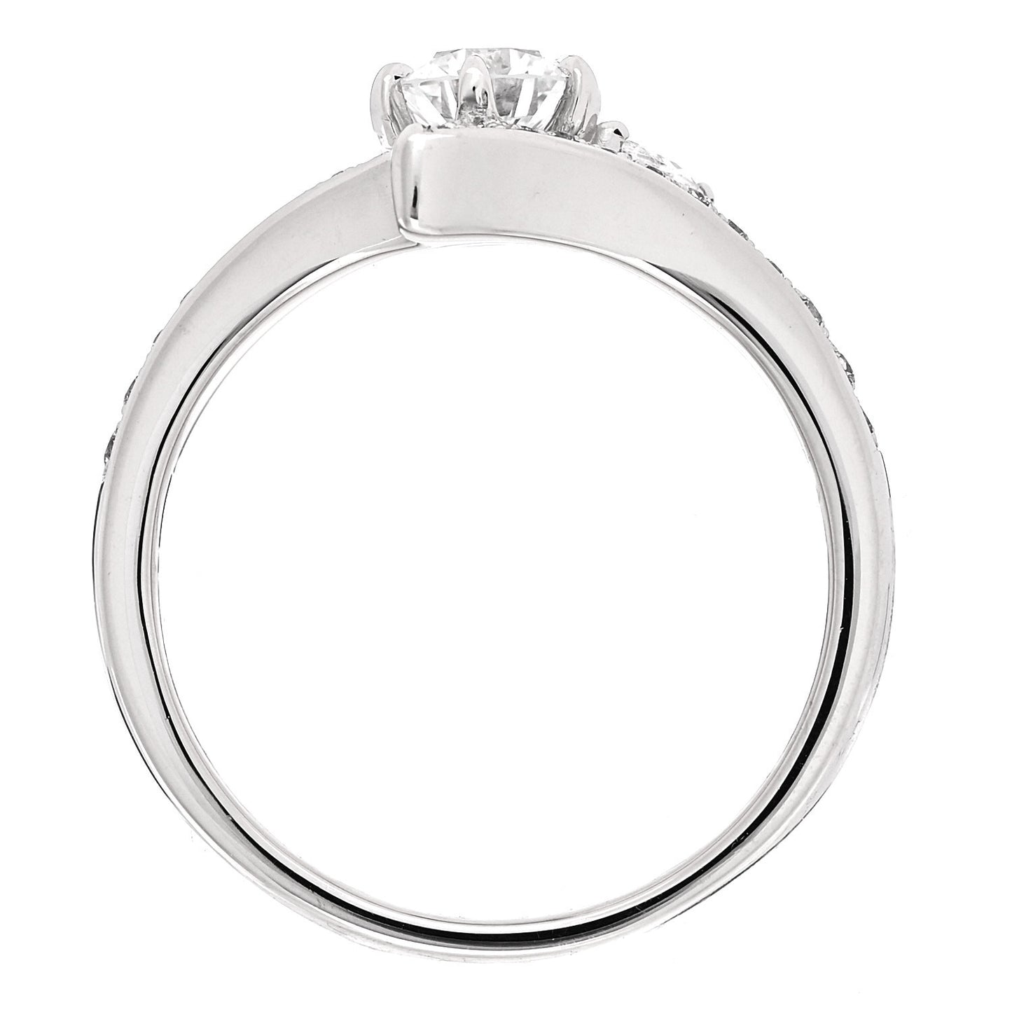 Platinum Diamond .50ctw Round Marquise Cut Pave Ring  53 6.5