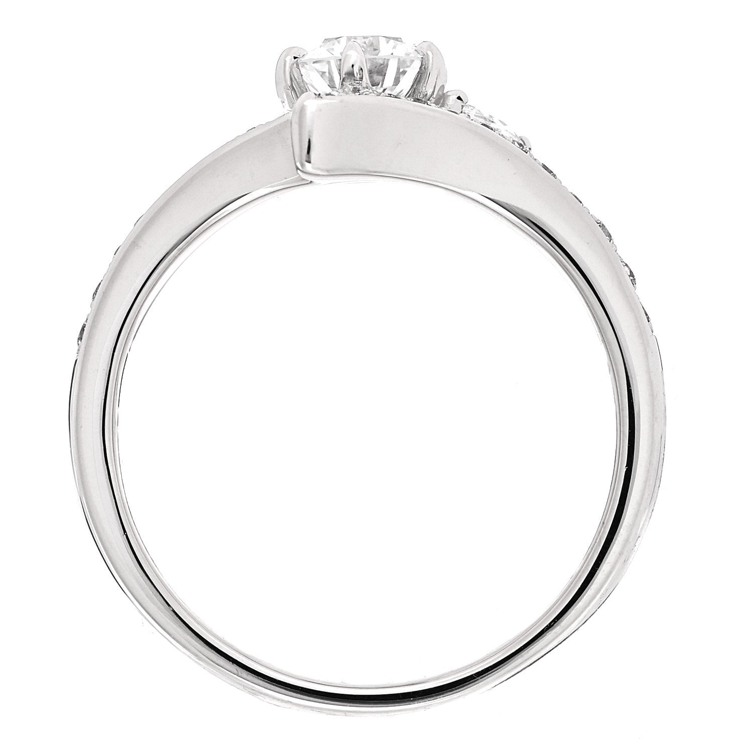 Parker & West by FASHIONPHILE Platinum Diamond .50ctw Round Marquise Cut Pave Ring  53 6.5 9 of 10