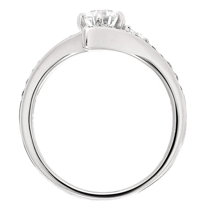 Parker & West by FASHIONPHILE Platinum Diamond .50ctw Round Marquise Cut Pave Ring  53 6.5 9 of 10