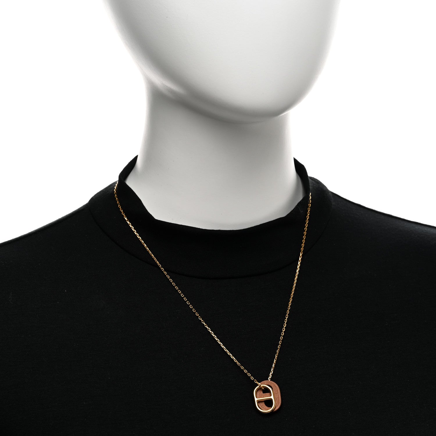 Hermes Swift O'Maillon Pendant Necklace Gold 2 of 7