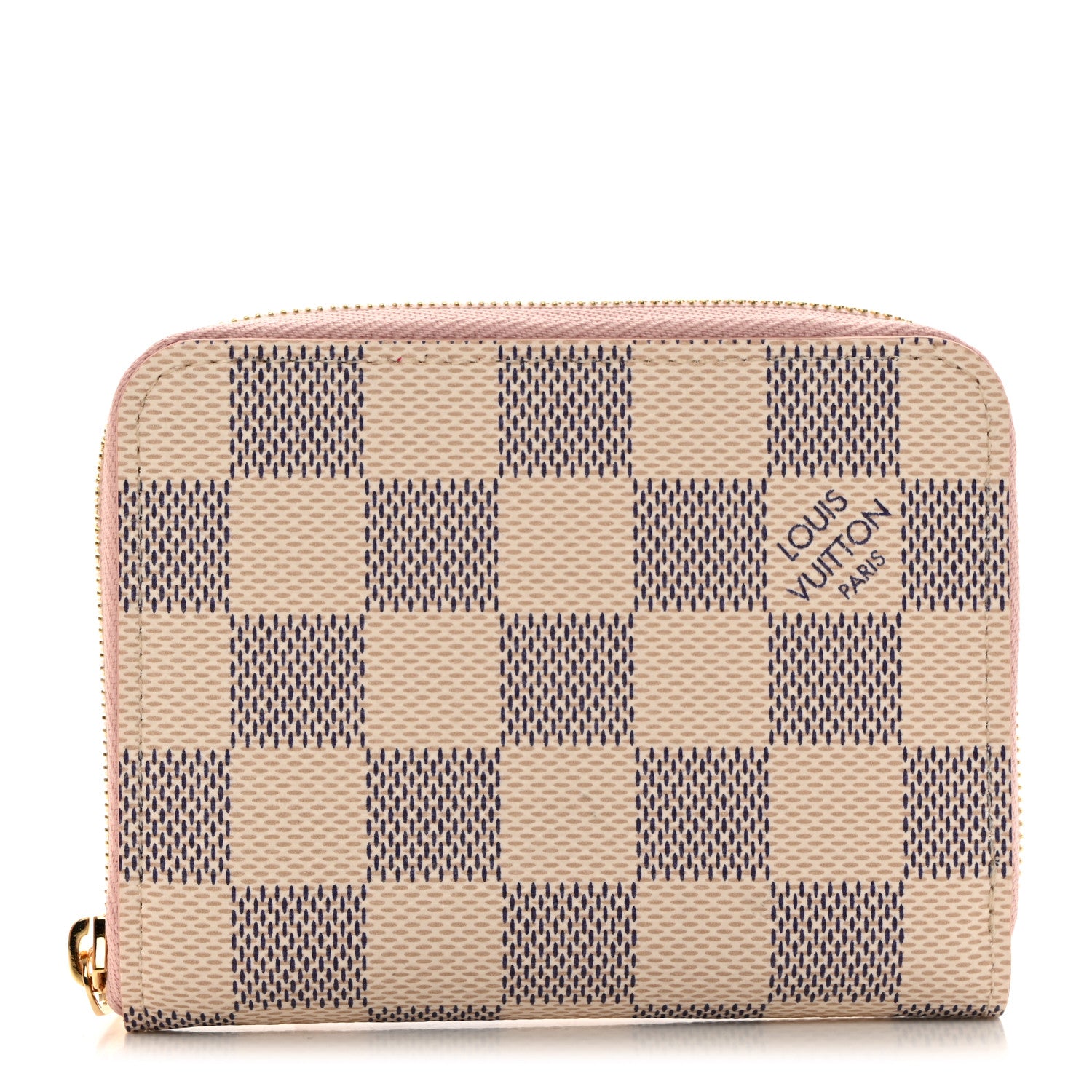 Louis Vuitton Damier Azur Zippy Coin Purse Rose Ballerine 1 of 7