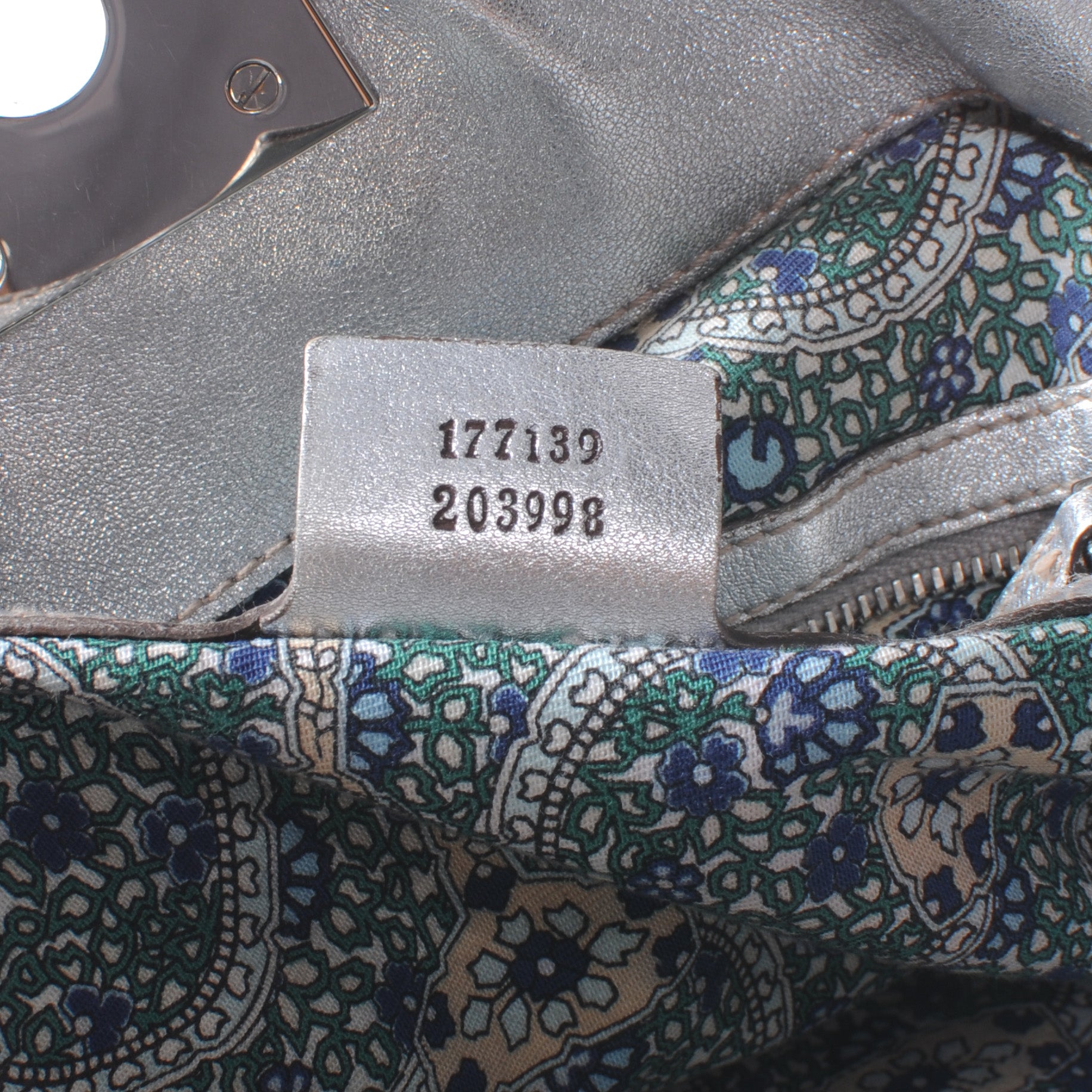 Gucci Leather Medium Indy Top Handle Hobo Silver 7 of 7