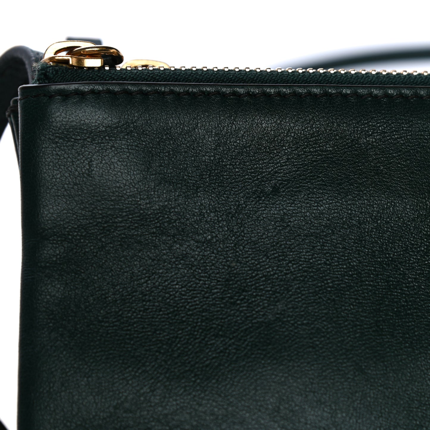 Lambskin Small Trio Crossbody Bag Dark Green