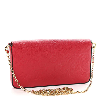 Louis Vuitton Empreinte Pochette Felicie Chain Wallet Scarlet 3 of 10