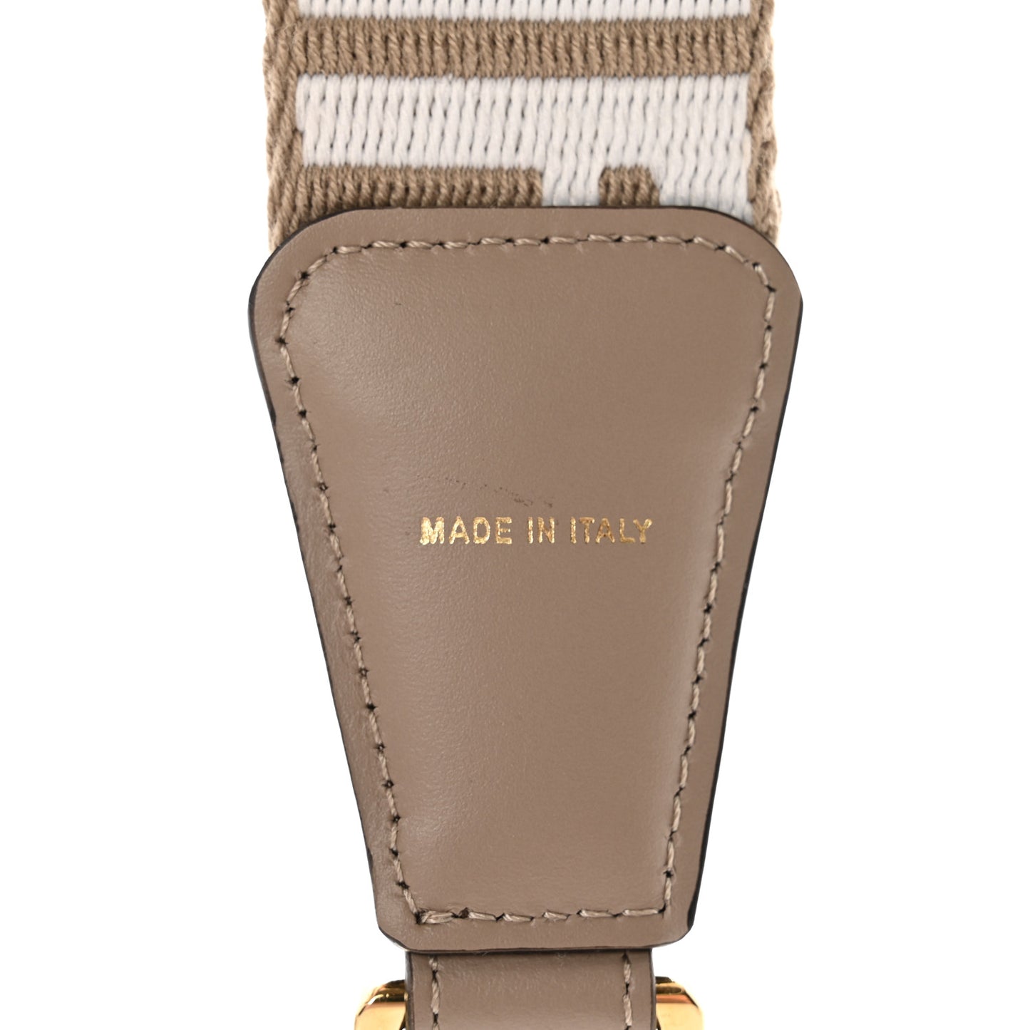 Jacquard Ribbon Vitello King FF Bi-Color Intreccio Adjustable Strap You Tortora White Anthracite