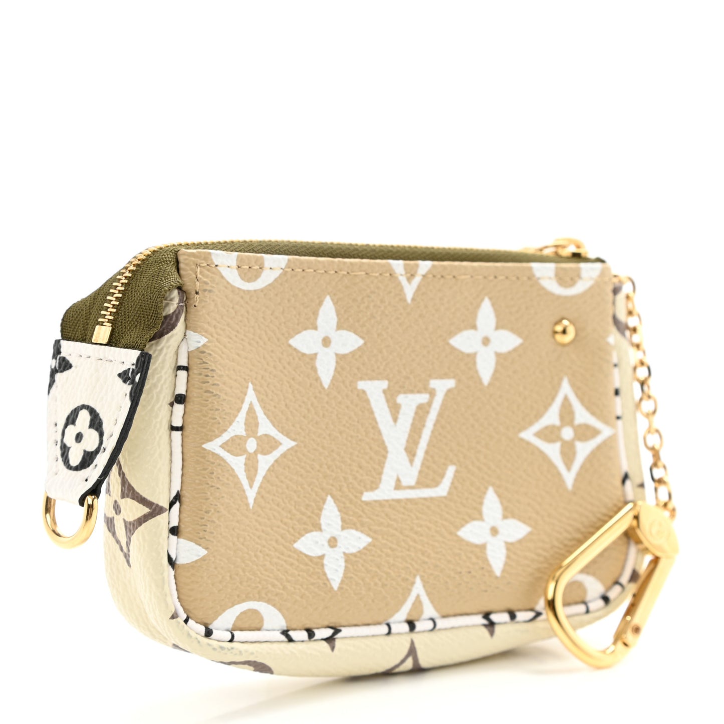 Monogram Giant Micro Pochette Accessories Kaki White