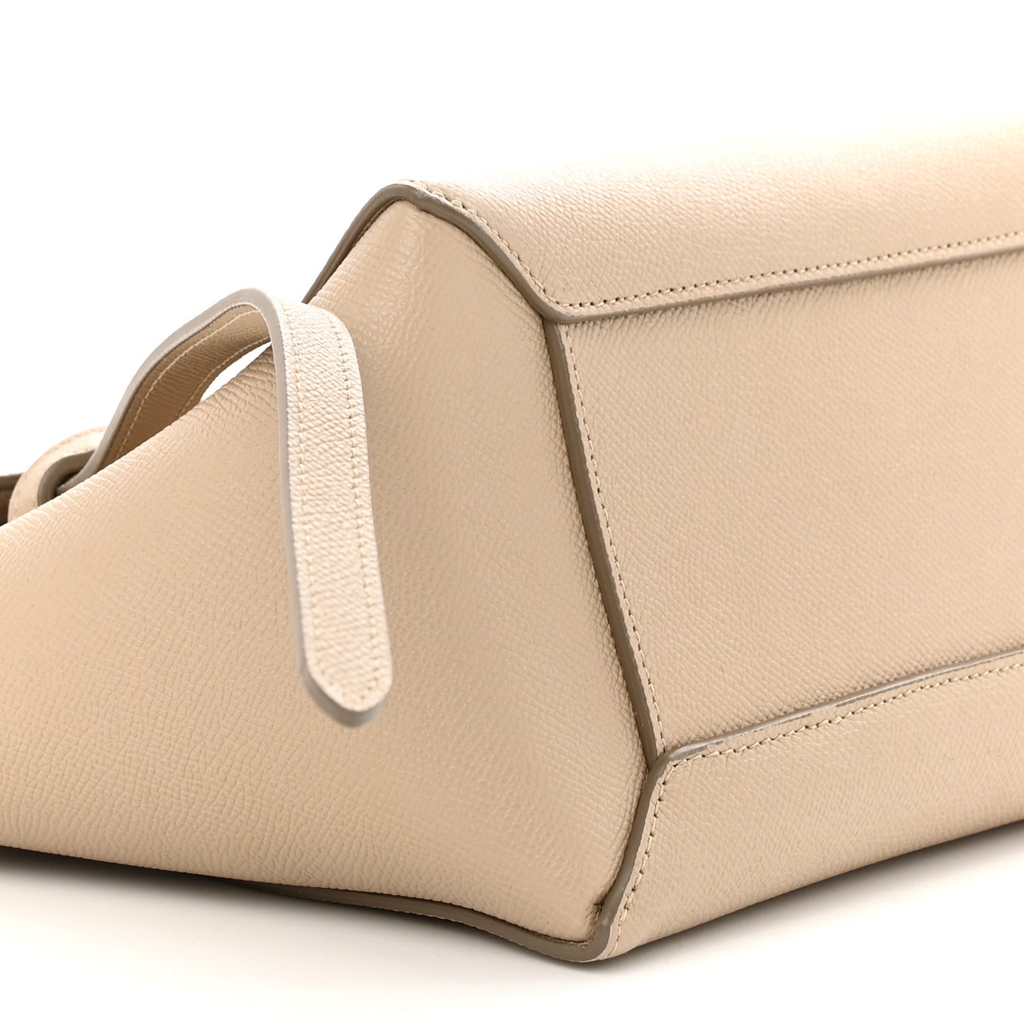 Grained Calfskin Micro Belt Bag Beige