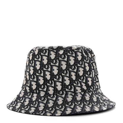 Christian Dior Oblique Reversible Teddy-D Brim Bucket Hat 58 Blue 9 of 15