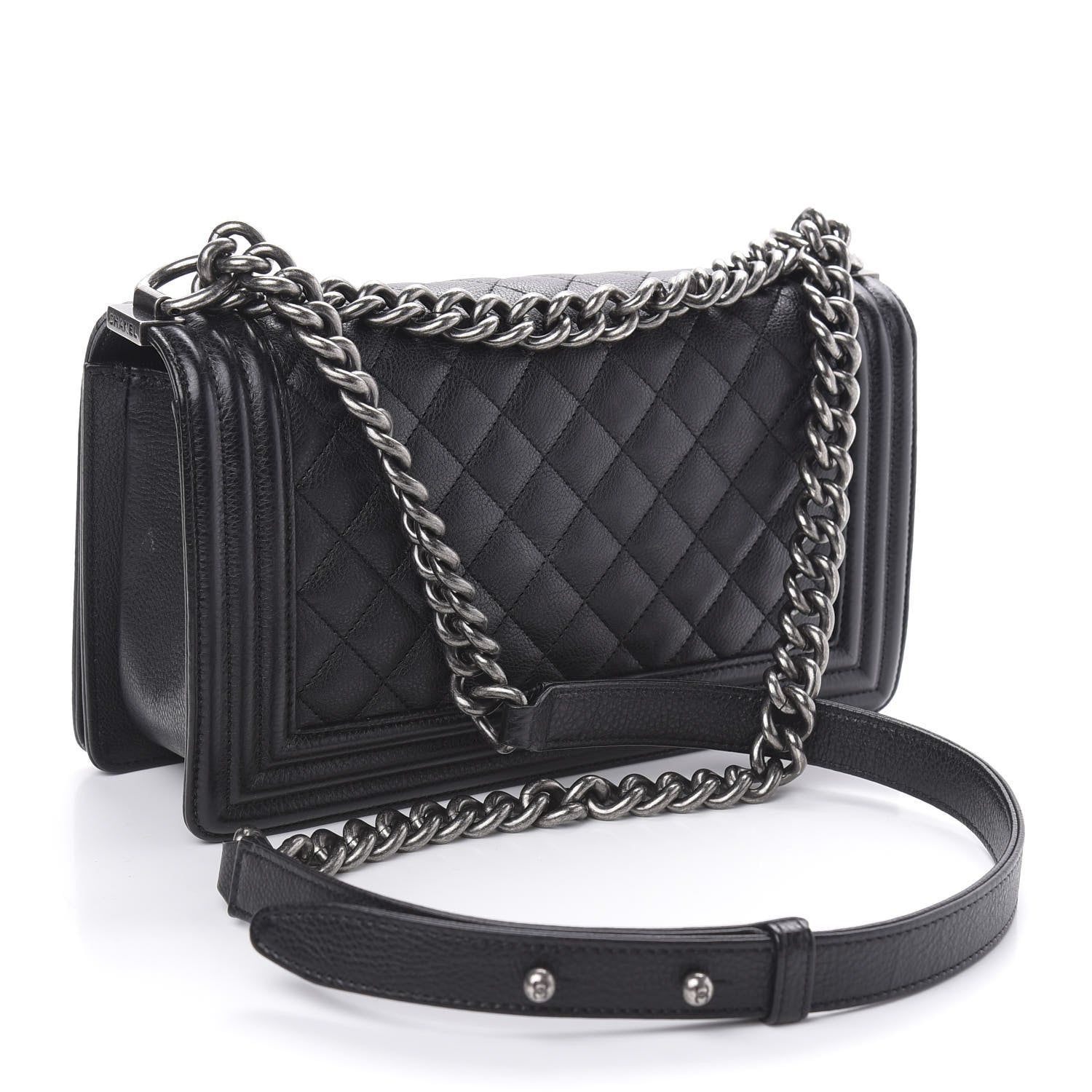 Chanel Calfskin Quilted Medium Boy Flap Black 3 of 12