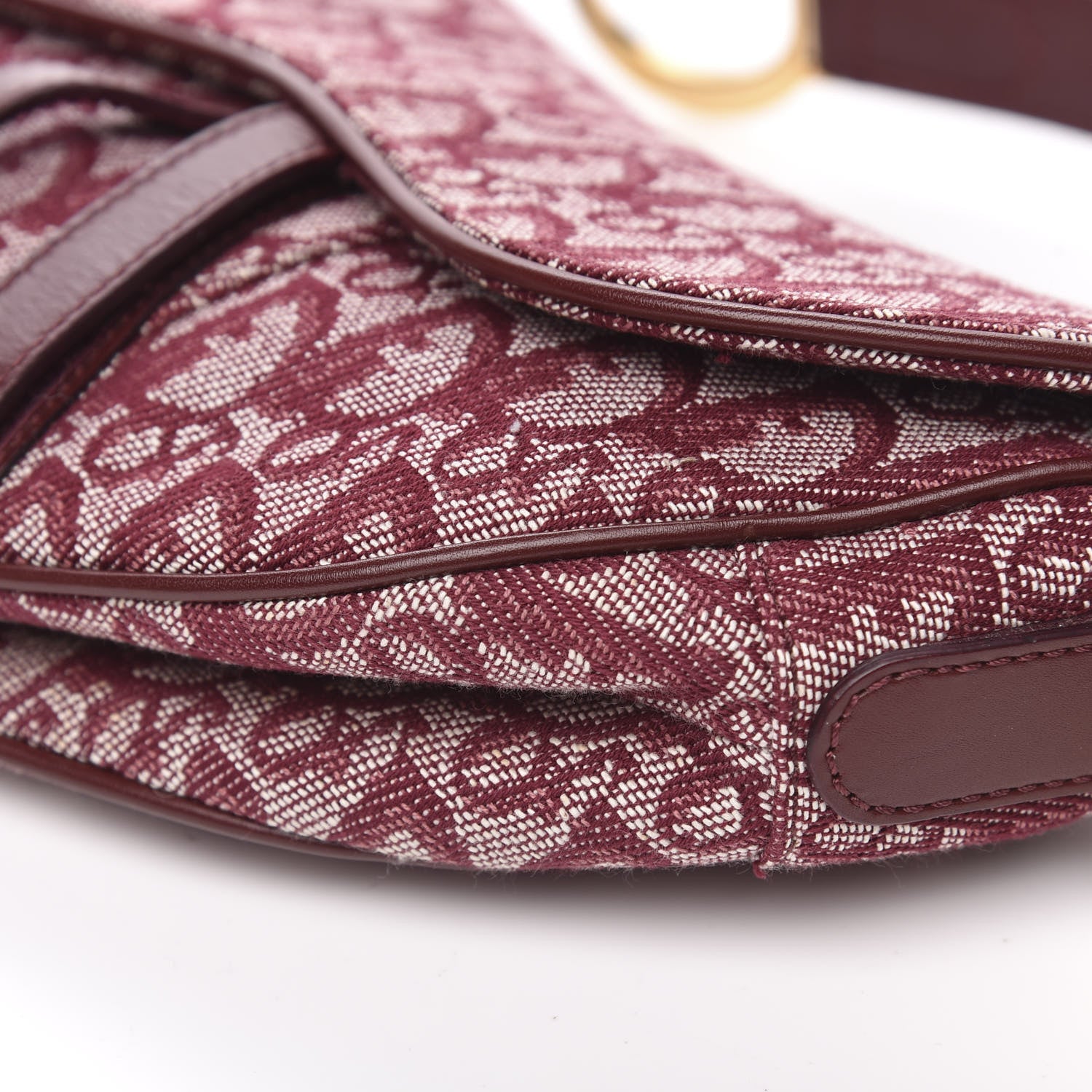 Christian Dior Monogram Saddle Bag Burgundy 9 of 9