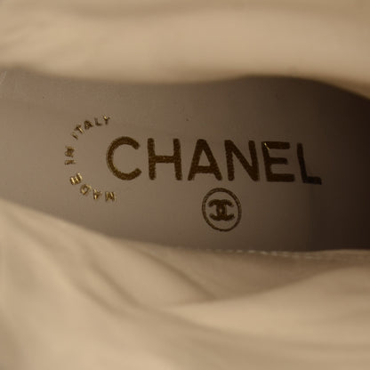 Chanel Nylon Zip Boots 39.5 Brown 7 of 8