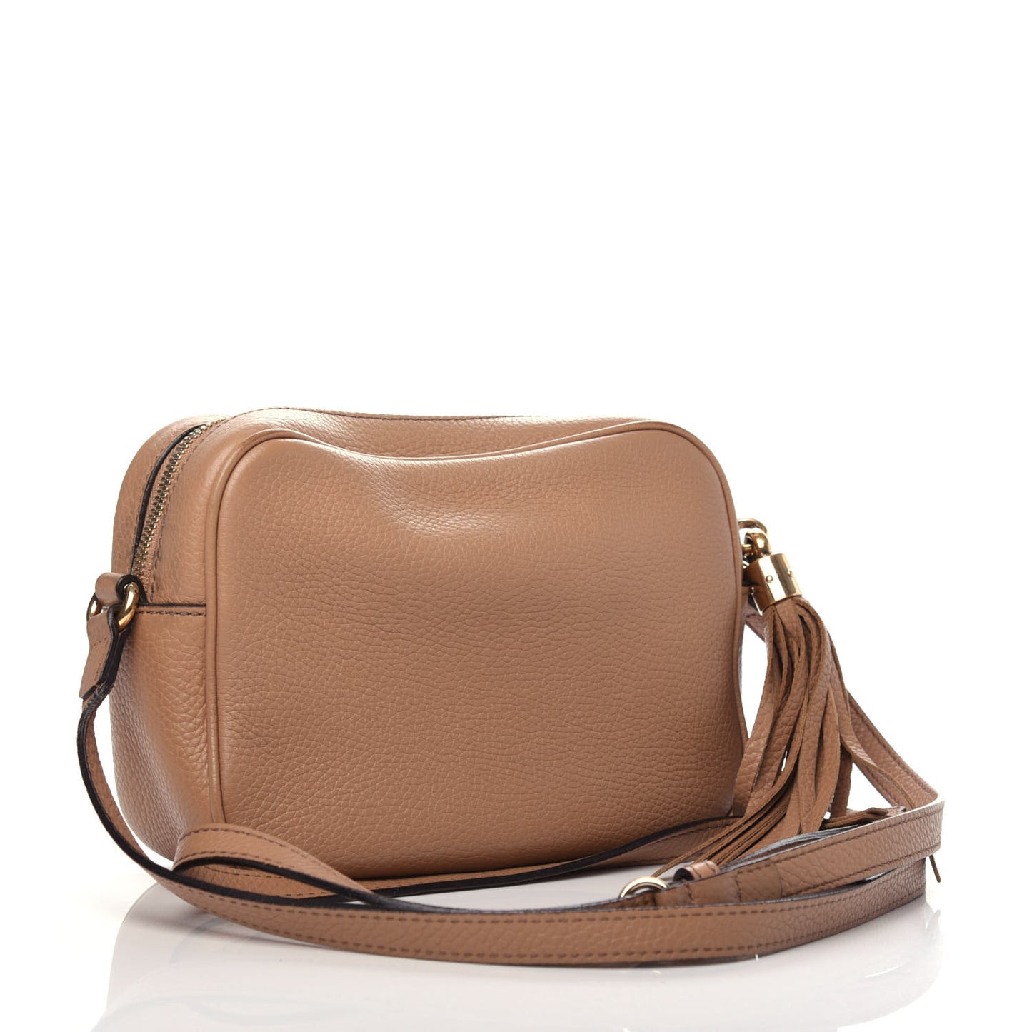 Pebbled Calfskin Small Soho Disco Bag Rose Beige