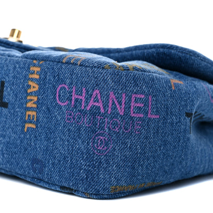 Chanel Denim Quilted Denim Large Mood Flap Blue Multicolor 9 of 10