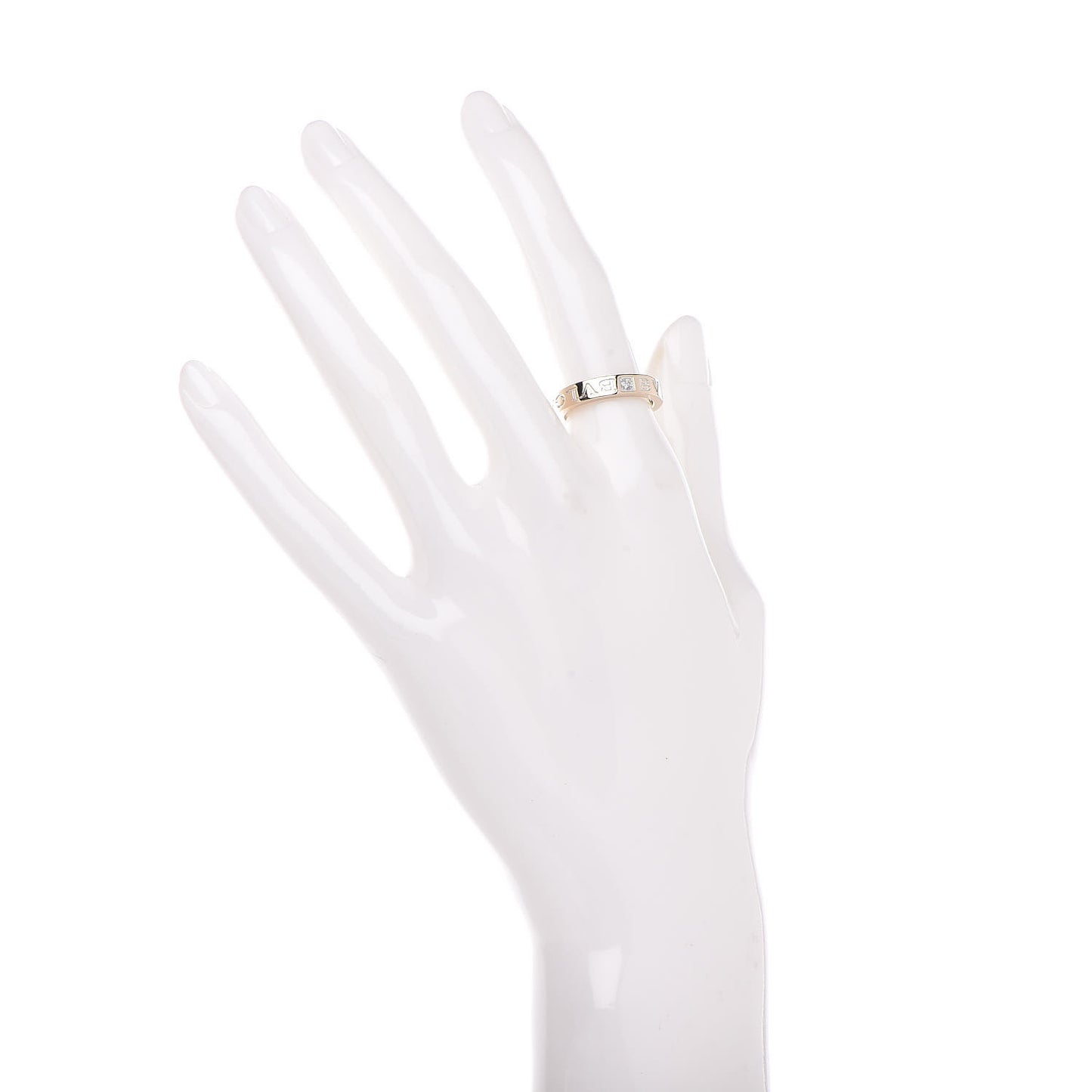 18K White Gold Diamond B.Zero1 Essential Band Ring 52 6