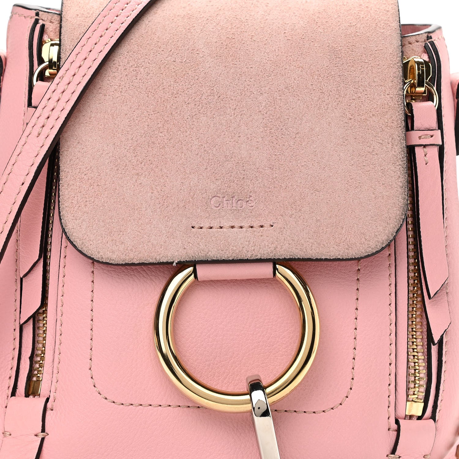 Chloe Suede Calfskin Mini Faye Backpack Ideal Blush 8 of 10
