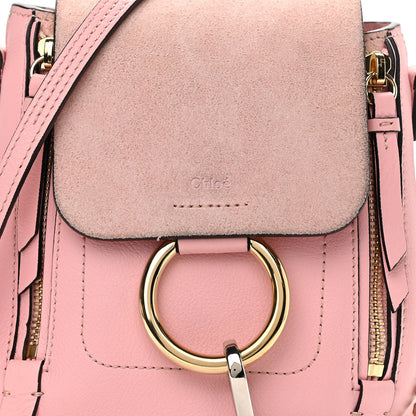 Chloe Suede Calfskin Mini Faye Backpack Ideal Blush 8 of 10