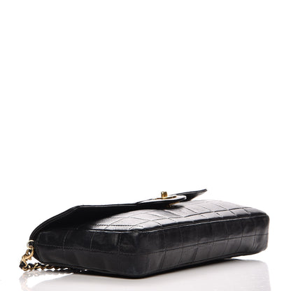 Chanel Lambskin Quilted East West Chocolate Bar Flap Black 4 of 13