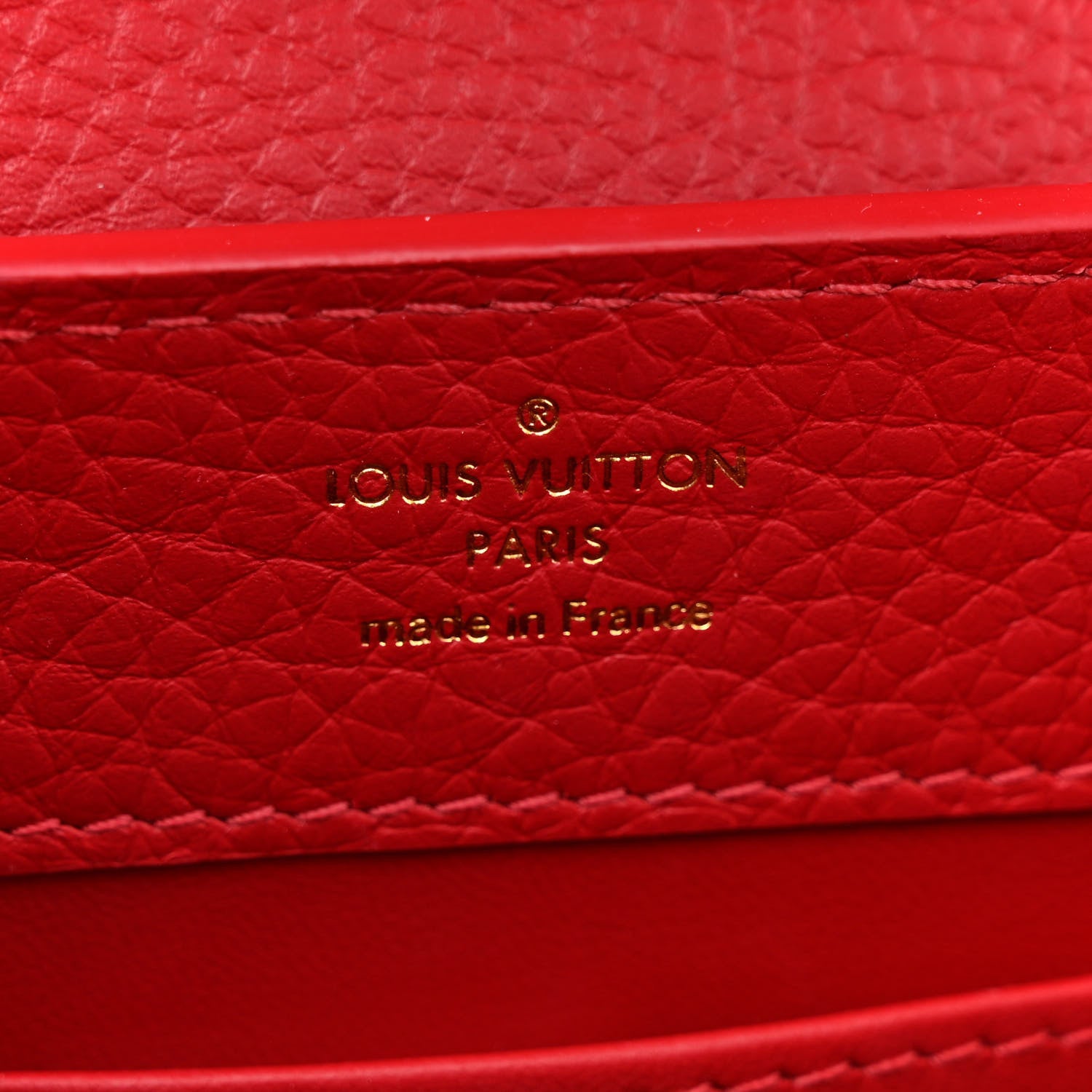 Louis Vuitton Taurillon Mini Capucines Scarlet 6 of 9