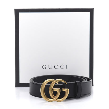Gucci Calfskin Double G 30mm Belt 85 34 Black 7 of 7