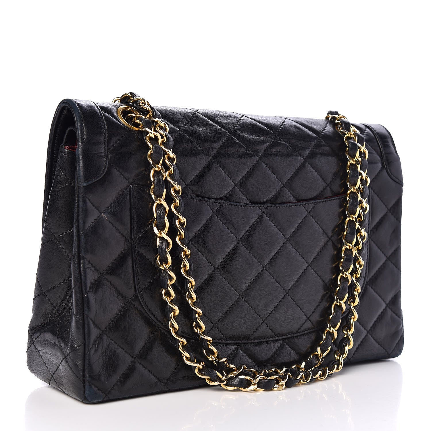 Chanel Lambskin Quilted Medium Double Flap Bag Black 3 of 11
