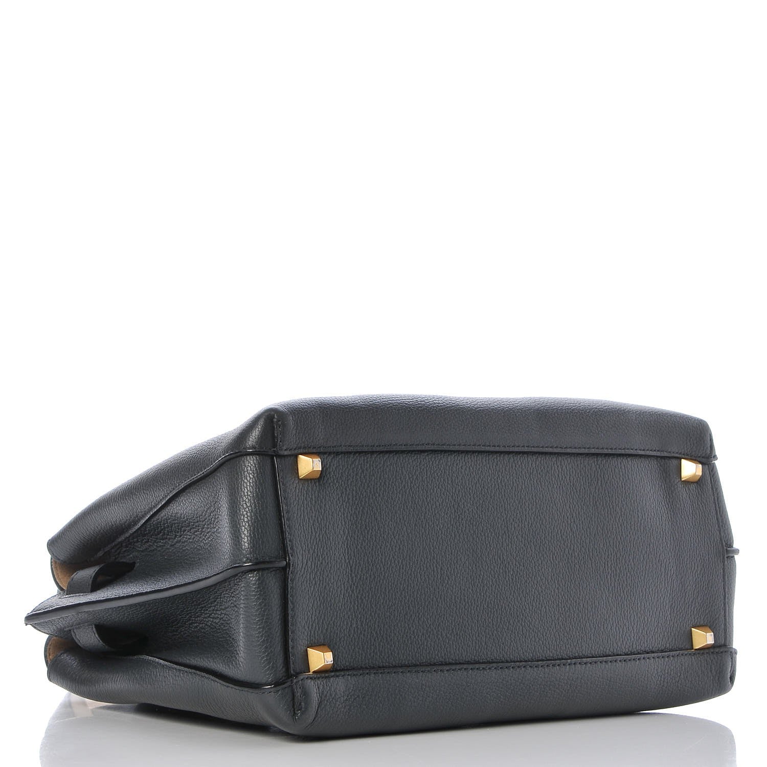 MCM Grained Calfskin Medium Milla Tote Phantom Grey 6 of 19