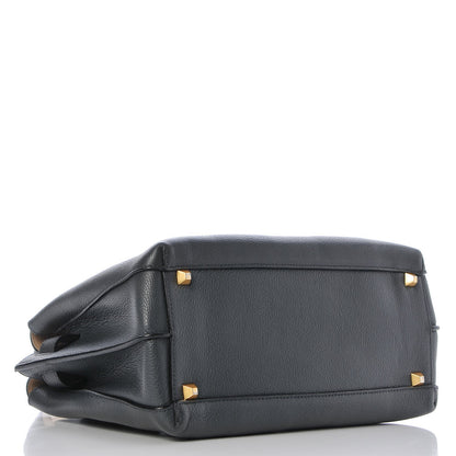 MCM Grained Calfskin Medium Milla Tote Phantom Grey 6 of 19