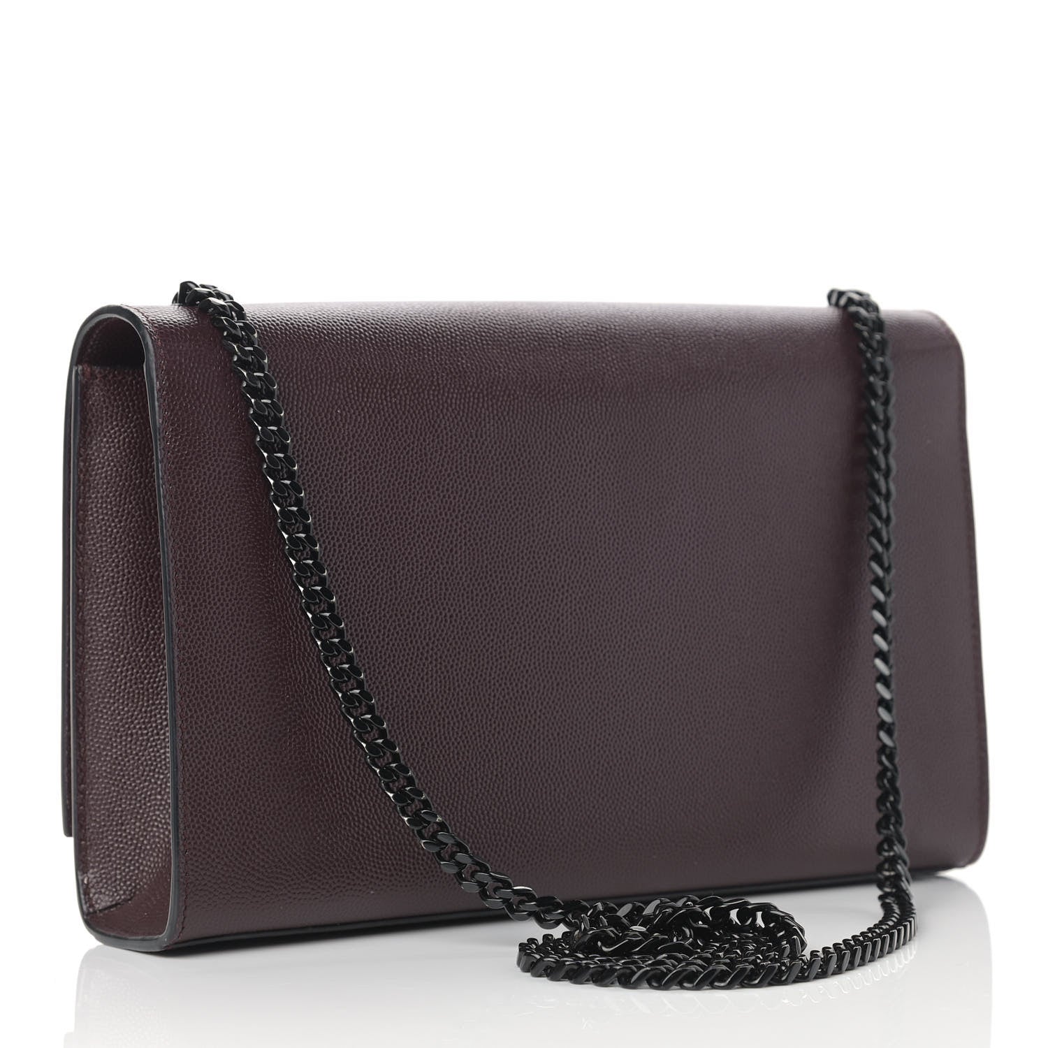 Saint Laurent Grain De Poudre Large Classic Monogram Kate Satchel Amaranto 2 of 9