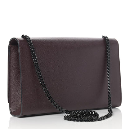 Saint Laurent Grain De Poudre Large Classic Monogram Kate Satchel Amaranto 3 of 10