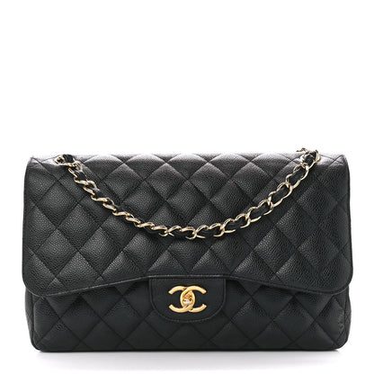Chanel Caviar Quilted Jumbo Double Flap Black 1 of 12