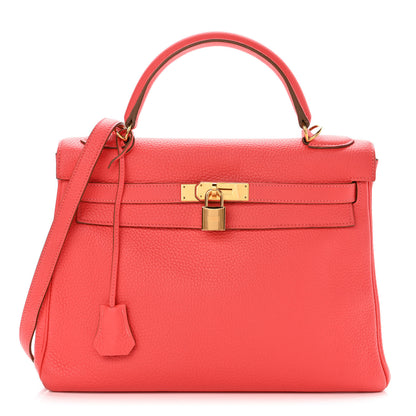 Hermes Taurillon Clemence Kelly Retourne 32 Rose Jaipur 1 of 14