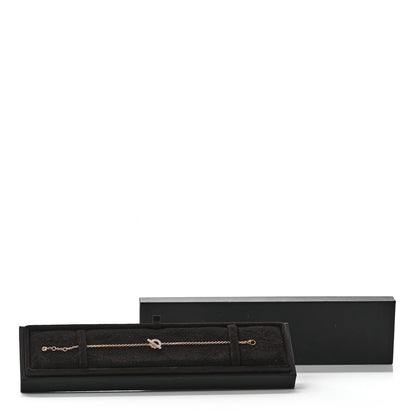 Hermes 18K Rose Gold Diamond Finesse Bracelet LG 4 of 4