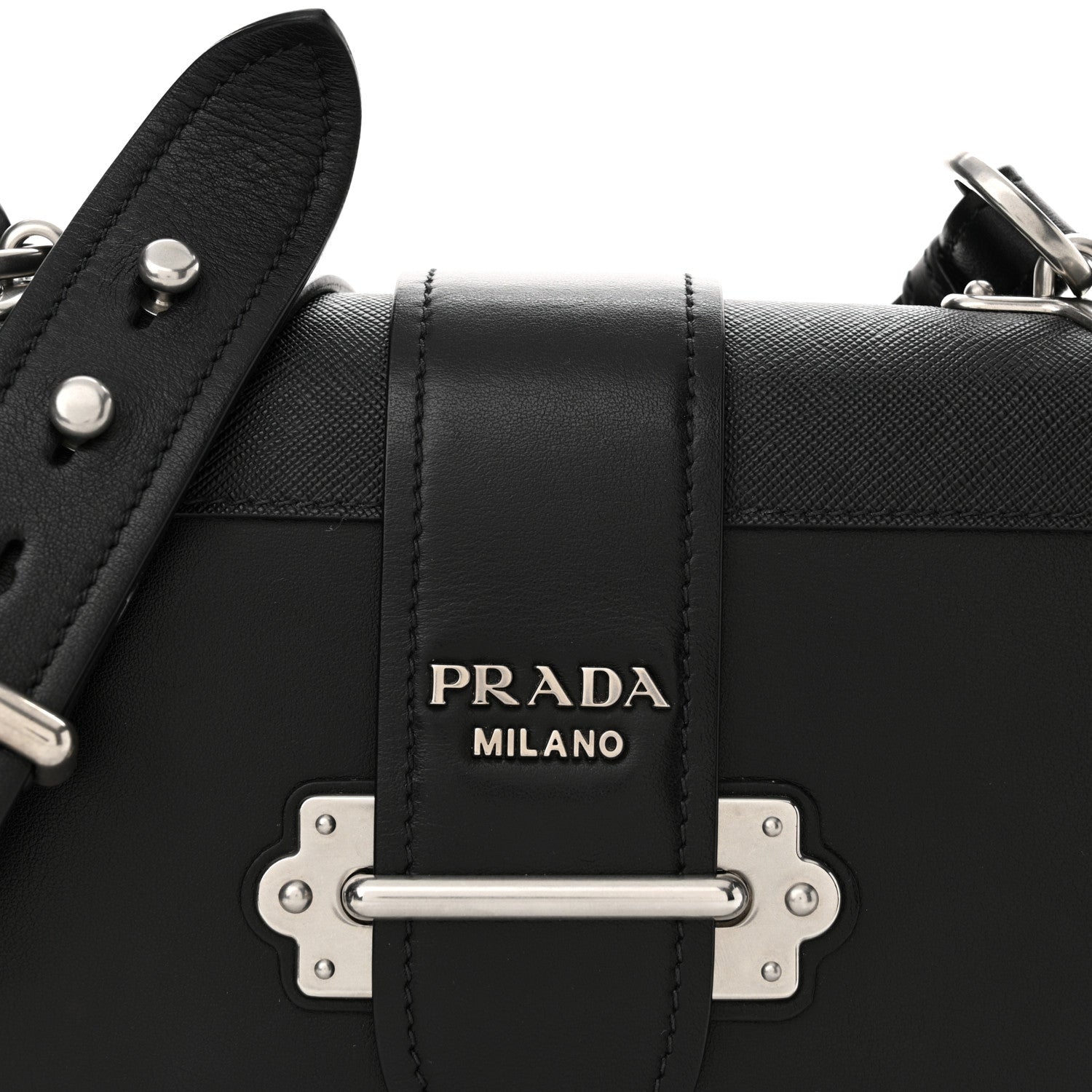 Prada City Calf Saffiano Cahier Bag Black 7 of 10
