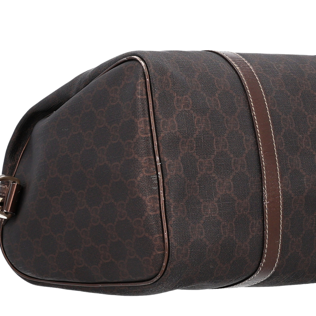 GG Supreme Monogram Medium Joy Boston Dark Brown Bronze