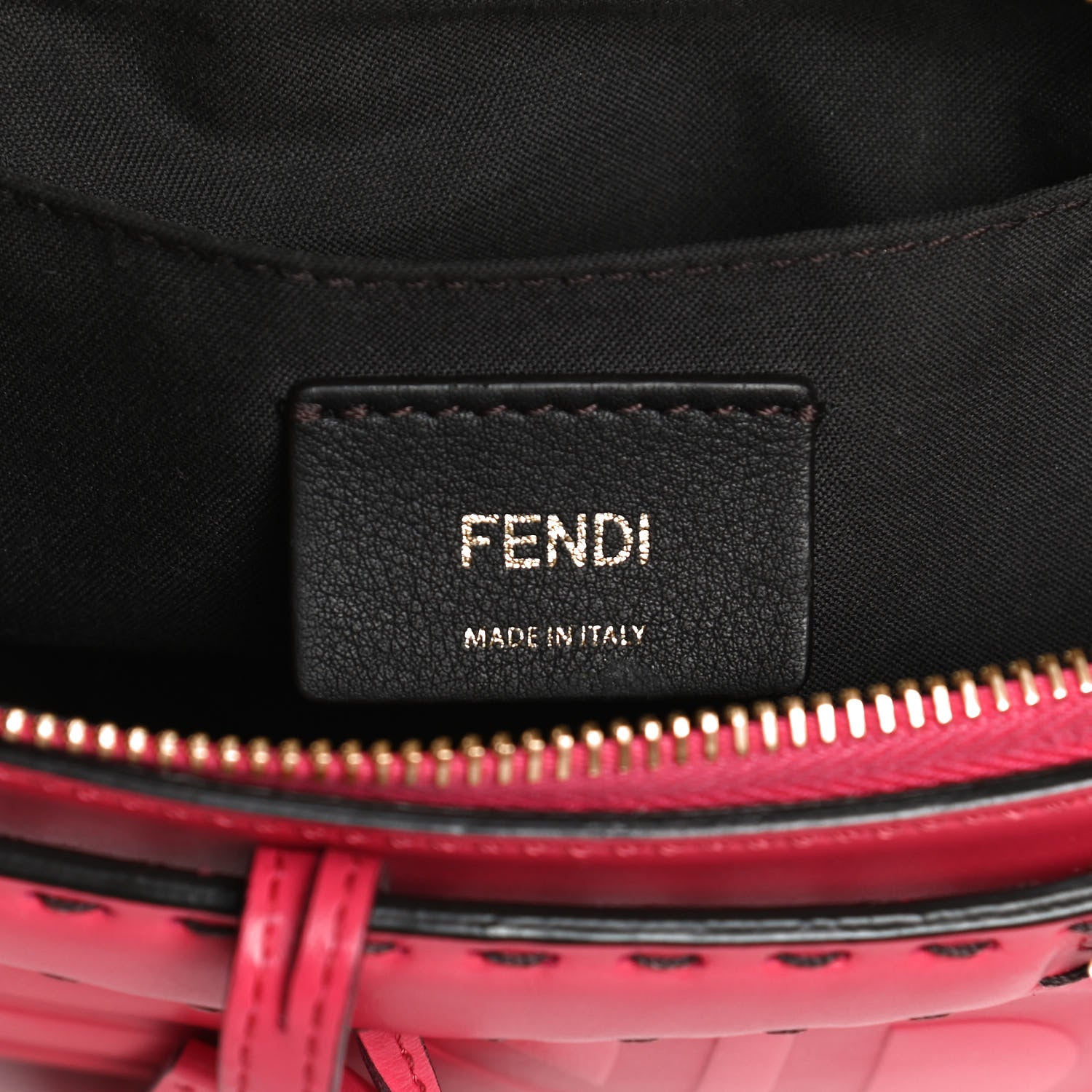 Fendi Vitello King Logo Embossed Mini By The Way Boston Bag Lampone 6 of 15