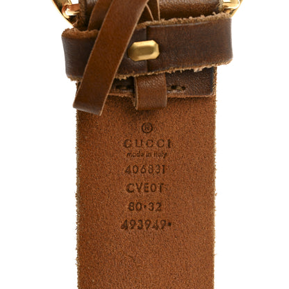Gucci Faded Calfskin Double G 40mm Belt 80 32 Cuir 5 of 7