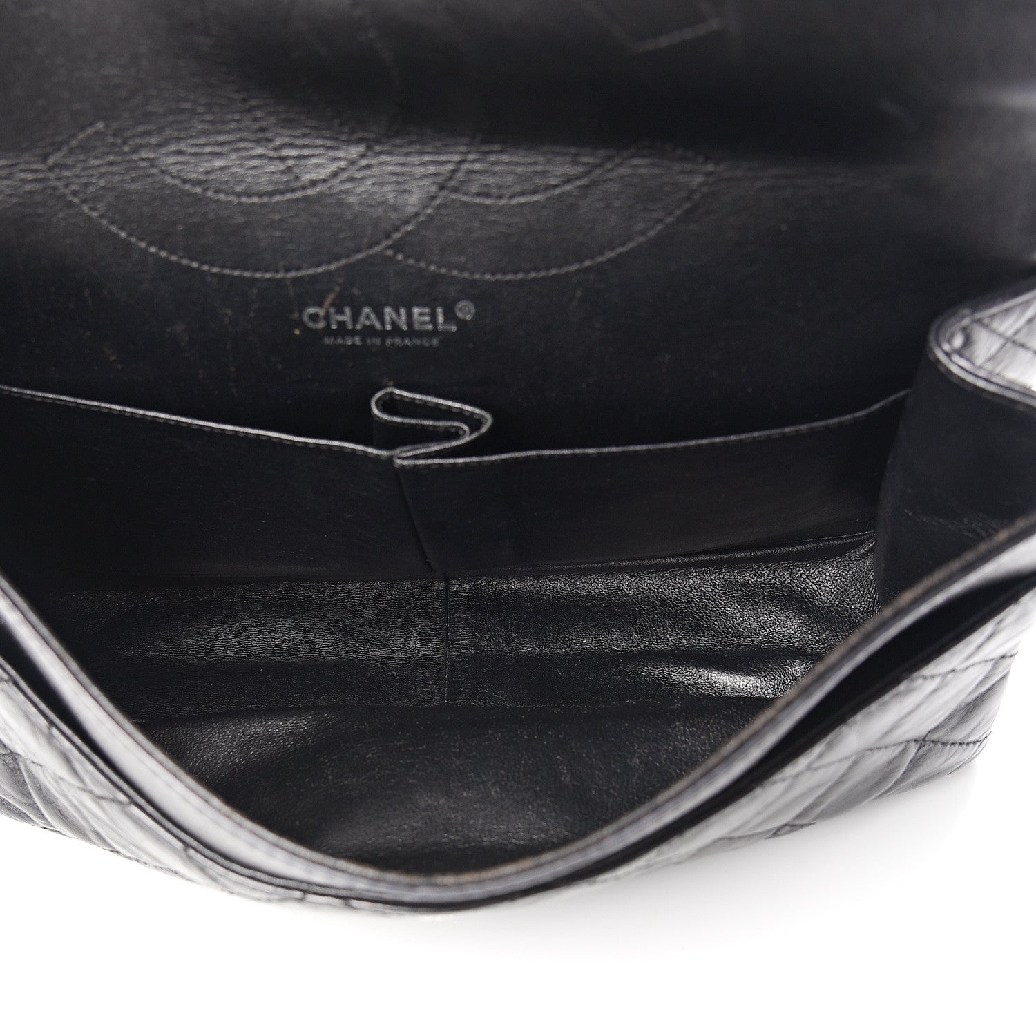Chanel Glazed Aged Calfskin Quilted 2.55 Reissue 227 Flap Black 4 of 10